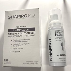 Shapiro MD 2% Minoxidil topical & Leave in daily Foamer